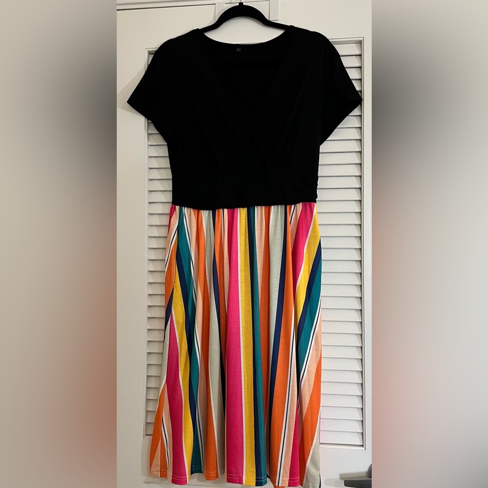 Colorful Striped Dress